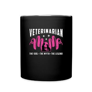 Maman vétérinaire L’idole Le mythe Le vétérinaire - Mug uni - noir - Devant