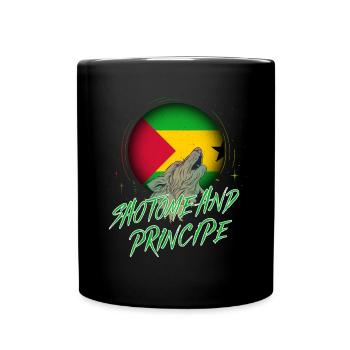São Tomé und Príncipe - Tasse einfarbig - Schwarz - Vorne