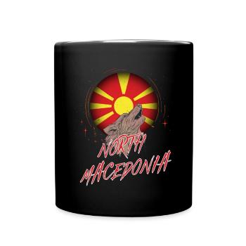 Nordmazedonien - Tasse einfarbig - Schwarz - Vorne