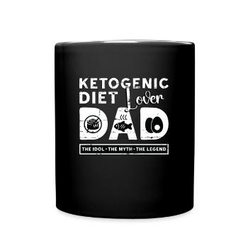 Régime cétogène amant papa l’idole le cétogène - Mug uni - noir - Devant