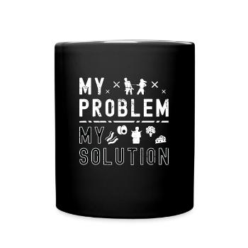 Amoureux du régime cétogène Mon problème Mon pictogramme Papa - Mug uni - noir - Devant