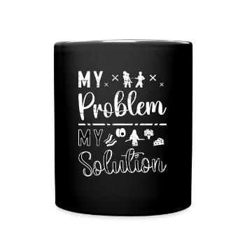 Ketogenic Diet Lover My Problem My Pictogram Mom - Full Colour Mug - black - Front