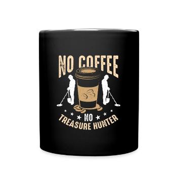 Chasseur de trésors Pas de détecteur de café amateur de café - Mug uni - noir - Devant