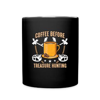 Chasseur de trésors détecteur de café amateur de café - Mug uni - noir - Devant
