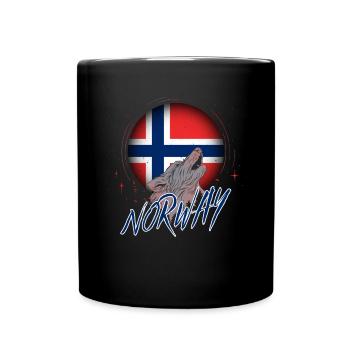 Norwegen - Tasse einfarbig - Schwarz - Vorne