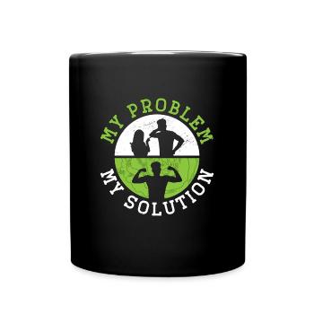 Low Carb Diet Lover My Problem My Pictogram Dad - Tasse einfarbig - Schwarz - Vorne