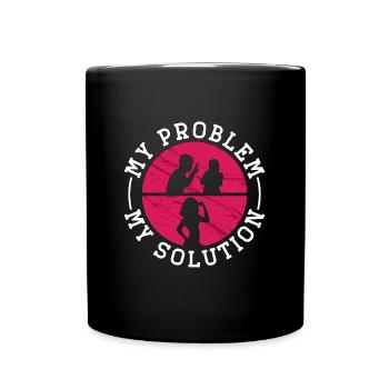 Low Carb Diet Lover My Problem My Pictogram Mom - Tasse einfarbig - Schwarz - Vorne
