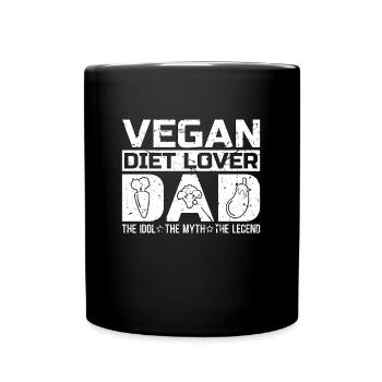 Régime végétalien Amoureux Papa L’Idole Le Végétarisme - Mug uni - noir - Devant