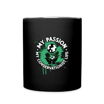 Conservationist My Passion My Environmentalist - Full Colour Mug - black - Front