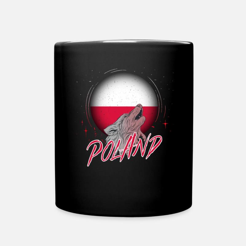 Polen - Tasse einfarbig - Schwarz