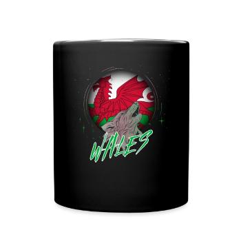 Wales - Tasse einfarbig - Schwarz - Vorne