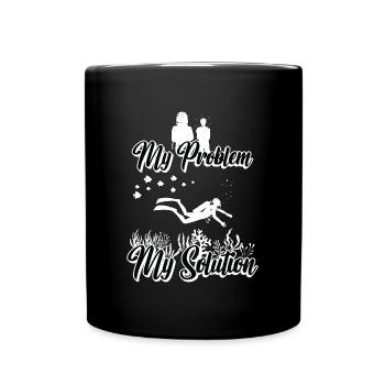 Marine Biologist My Problem My Pictogram Mom Dad - Full Colour Mug - black - Front