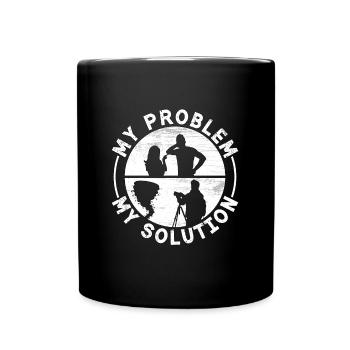 Chasseur de tornades Mon problème Mon pictogramme Papa Maman - Mug uni - noir - Devant