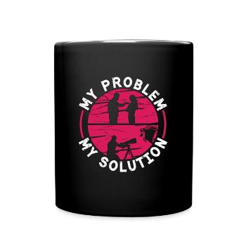 Chasseur de tornades Mon problème Mon pictogramme Maman Papa - Mug uni - noir - Devant