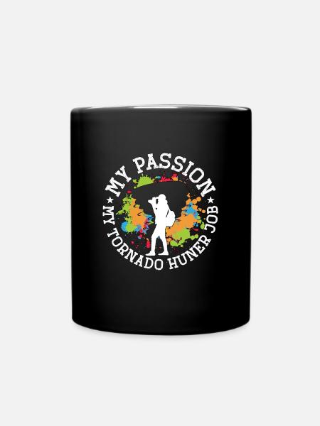Chasseur de tornades Ma passion Ma chasse aux tempêtes de tornades - Mug uni - noir