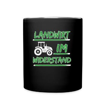 Landwirte Demo und Bauern Protest gegen Ampel - Tasse einfarbig - Schwarz - Vorne