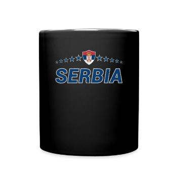 Serbie - Mug uni - noir - Devant