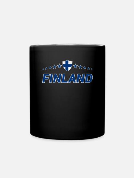 Finnland - Tasse einfarbig - Schwarz