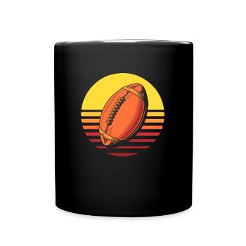 American Football - Tasse einfarbig - Schwarz - Vorne