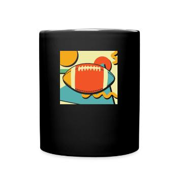 American Football - Tasse einfarbig - Schwarz - Vorne