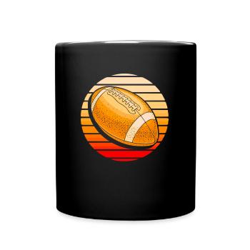 American Football - Tasse einfarbig - Schwarz - Vorne