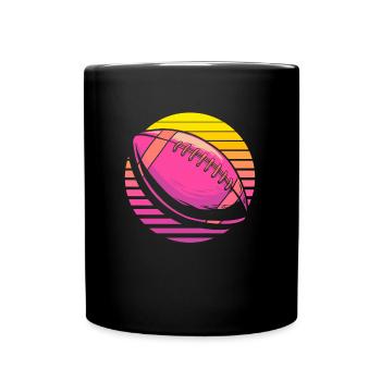 American Football - Tasse einfarbig - Schwarz - Vorne