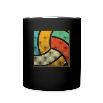 Volleyball Volleyballer - Tasse einfarbig - Schwarz - Vorne