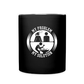 Forgeron Mon problème Ma solution Pictogramme Papa - Mug uni - noir - Devant