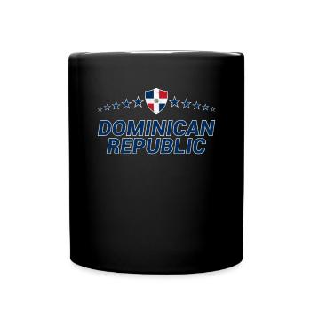 Dominikanische Republik - Tasse einfarbig - Schwarz - Vorne