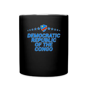 Demokratische Republik Kongo - Tasse einfarbig - Schwarz - Vorne