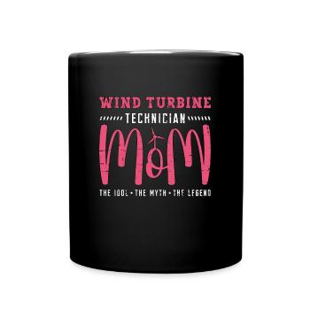 Wind Turbine Technician Mom The Idol Green Energy - Full Colour Mug - black - Front