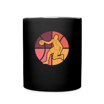 Basketball Basketballer - Tasse einfarbig - Schwarz - Vorne