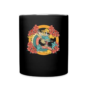 Jahr Des Drachen 2024 - Tasse einfarbig - Schwarz - Vorne