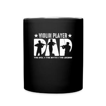 Violoniste Papa L’idole L’instrument de musique - Mug uni - noir - Devant