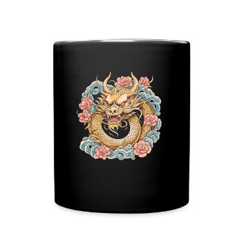 Rose de l’Année du Dragon 2024 - Mug uni - noir - Devant