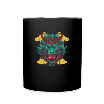 Jahr Des Drachen 2024 - Tasse einfarbig - Schwarz - Vorne