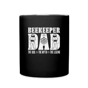Papa apiculteur L’idole Le mythe L’apiculteur - Mug uni - noir - Devant