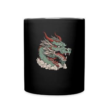 Jahr Des Drachen 2024 - Tasse einfarbig - Schwarz - Vorne