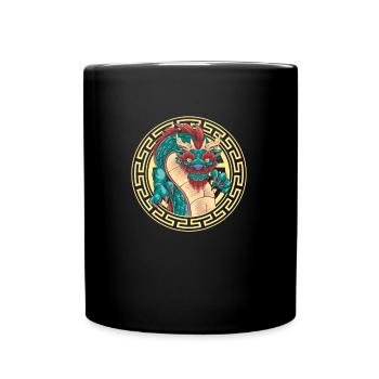 Jahr Des Drachen 2024 - Tasse einfarbig - Schwarz - Vorne