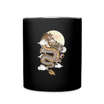 Jahr Des Drachen 2024 - Tasse einfarbig - Schwarz - Vorne