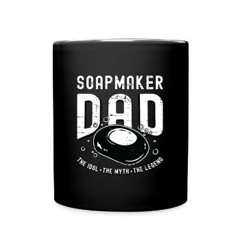 Papa savonnier L’idole Le mythe La saponification - Mug uni - noir - Devant
