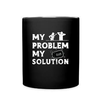 Savonnier Mon Problème Ma Solution Pictogramme Papa Maman - Mug uni - noir - Devant