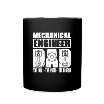 Mechanical Engineer Dad The Idol The Engineering - Full Colour Mug - black - Front