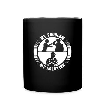 Mechanical Engineer My Problem My Pictogram Dad - Tasse einfarbig - Schwarz - Vorne