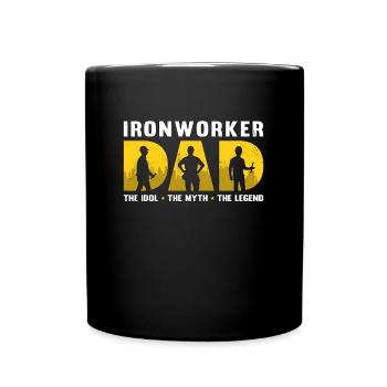 Papa ferronnier L’idole Le mythe Le métallurgiste - Mug uni - noir - Devant