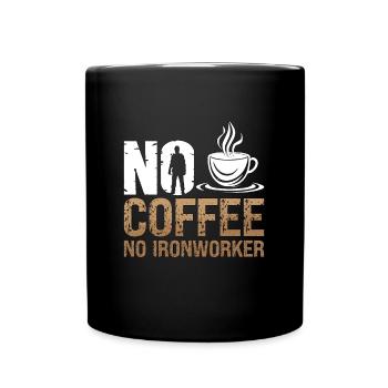 Ferronnier Pas de café Pas de serrurier Amateur de café - Mug uni - noir - Devant