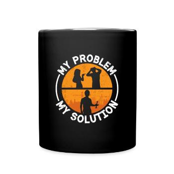 Monteur de charpentes métalliques Mon problème Mon pictogramme Papa Maman Soudure - Mug uni - noir - Devant
