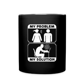 Artificial Intelligence My Problem Pictogram Dad - Full Colour Mug - black - Front