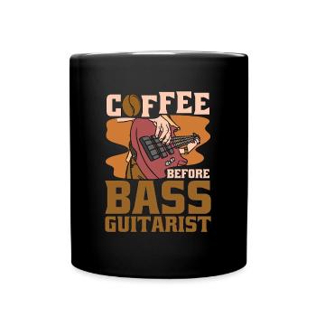 Bassiste Coffee Guitare électrique Coffee Lover - Mug uni - noir - Devant