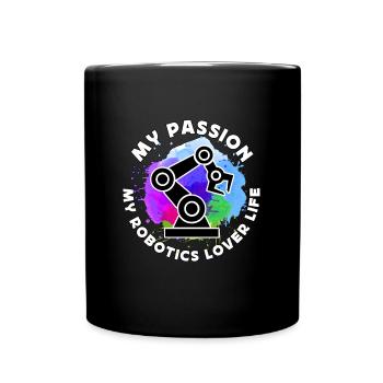Amoureux de la robotique Ma passion Mon ingénierie robotique - Mug uni - noir - Devant